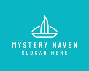 Sailboat Travel Trip logo design