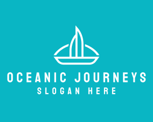 Voyage - Sailboat Travel Trip logo design