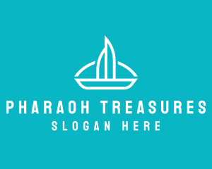 Sailboat Travel Trip logo design