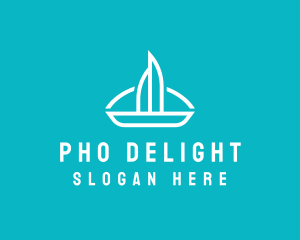 Sailboat Travel Trip logo design