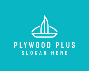 Sailboat Travel Trip logo design