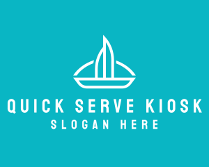 Sailboat Travel Trip logo design