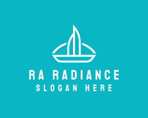 Sailboat Travel Trip logo design