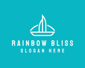 Sailboat Travel Trip logo design