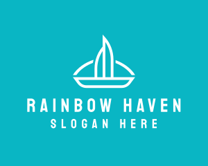 Sailboat Travel Trip logo design