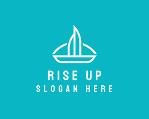 Sailboat Travel Trip logo design