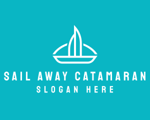 Sailboat Travel Trip logo design