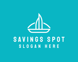 Sailboat Travel Trip logo design