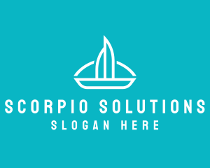 Sailboat Travel Trip logo design