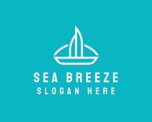 Sailboat Travel Trip logo design