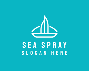 Sailboat Travel Trip logo design