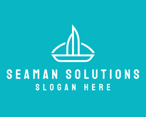 Seaman - Sailboat Travel Trip logo design