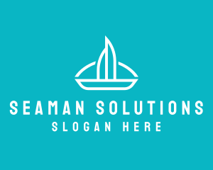 Sailboat Travel Trip logo design