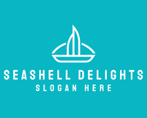 Sailboat Travel Trip logo design