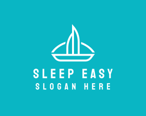 Sailboat Travel Trip logo design