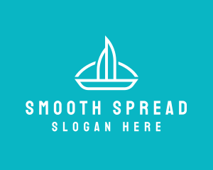 Sailboat Travel Trip logo design