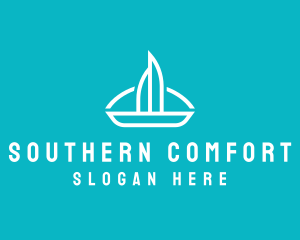 Sailboat Travel Trip logo design