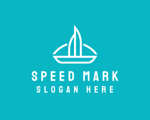 Sailboat Travel Trip logo design