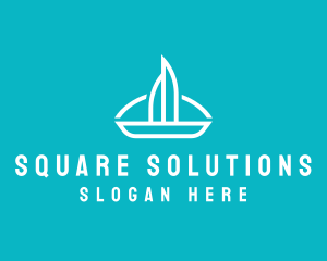 Sailboat Travel Trip logo design