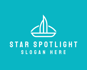 Sailboat Travel Trip logo design