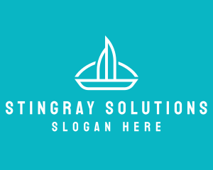 Sailboat Travel Trip logo design