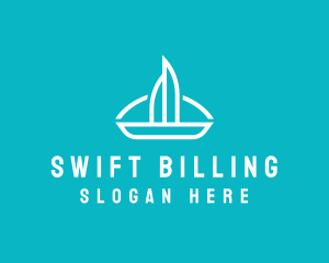 Sailboat Travel Trip logo design