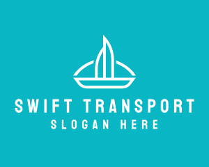 Sailboat Travel Trip logo design