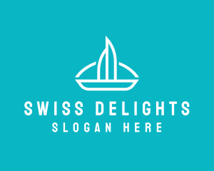 Sailboat Travel Trip logo design