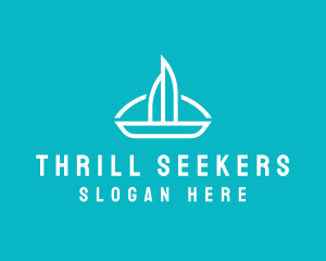 Sailboat Travel Trip logo design