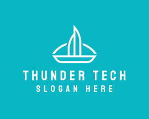 Sailboat Travel Trip logo design