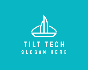 Sailboat Travel Trip logo design