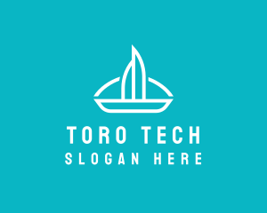 Sailboat Travel Trip logo design