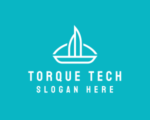 Sailboat Travel Trip logo design