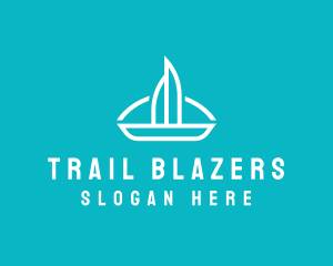 Sailboat Travel Trip logo design