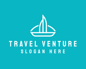 Sailboat Travel Trip logo design