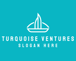 Turquoise - Sailboat Travel Trip logo design