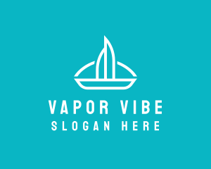 Sailboat Travel Trip logo design