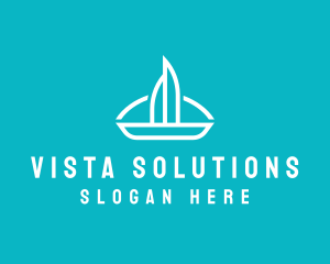 Sailboat Travel Trip logo design