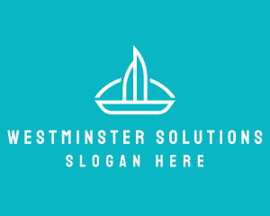 Sailboat Travel Trip logo design