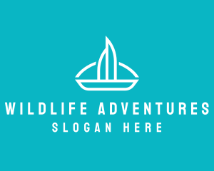 Sailboat Travel Trip logo design