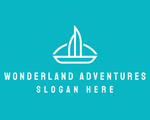 Sailboat Travel Trip logo design