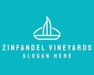 Sailboat Travel Trip logo design