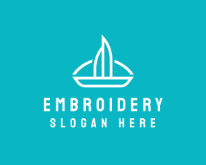 Sailboat Travel Trip logo design