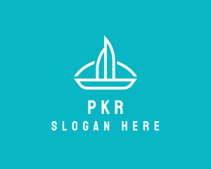 Sailboat Travel Trip logo design