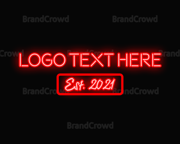 Red Neon Light Logo