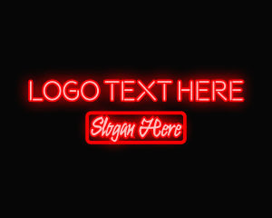 Red Neon Light  Logo