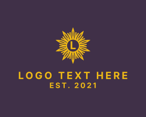 Morning - Ornamental Sun Rays logo design