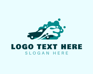 Auto Body - Water Splash Car Washing logo design