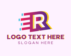 Software - Speedy Letter R Motion Business logo design