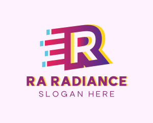 Speedy Letter R Motion Business logo design